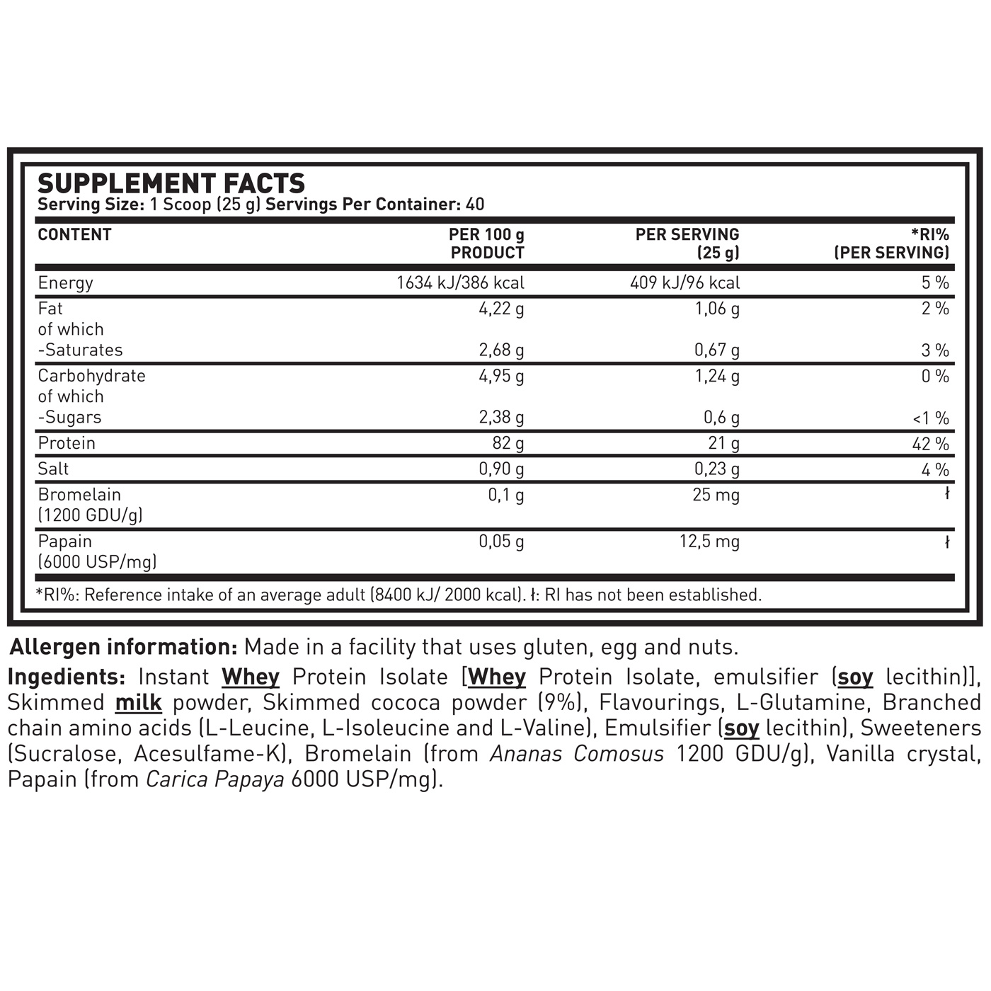 Empire Nutrition Whey Isolate 2000gr - Image 4