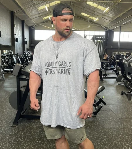 Trained by JP - Nobody Cares Work Harder Tee GREY